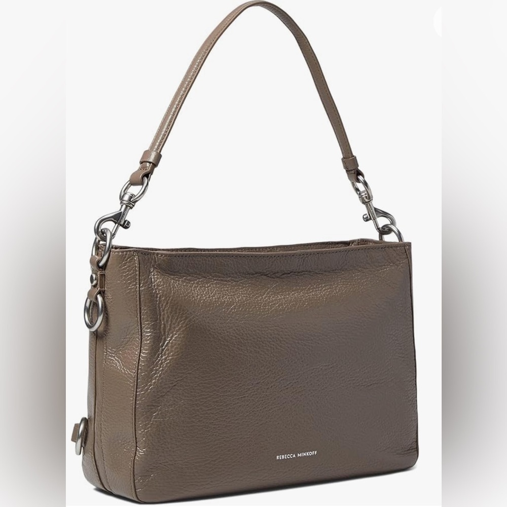 Rebecca Minkoff Handbag MAB Crossbody Leather Bag Deep Taupe AUTHENTIC NWT - Picture 4 of 9